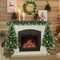 4 Feet Battery Operated Pre-Lit Christmas Tree Set with 24" Wreath and 9 Fete Garland 200 LED Lights